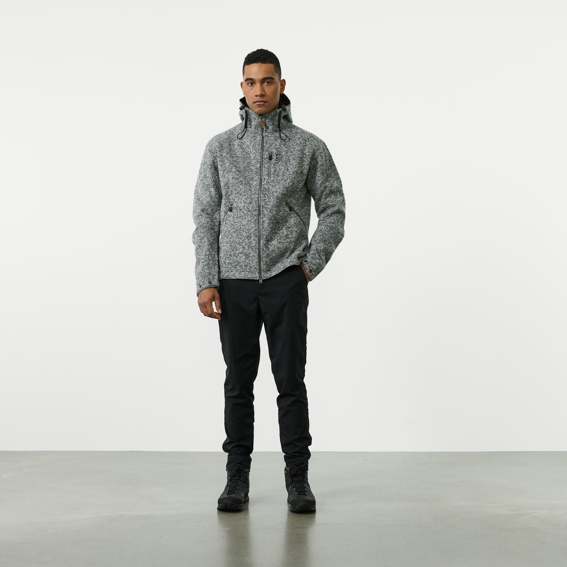 Vindur Fleece Lined wool jacket Light Grey