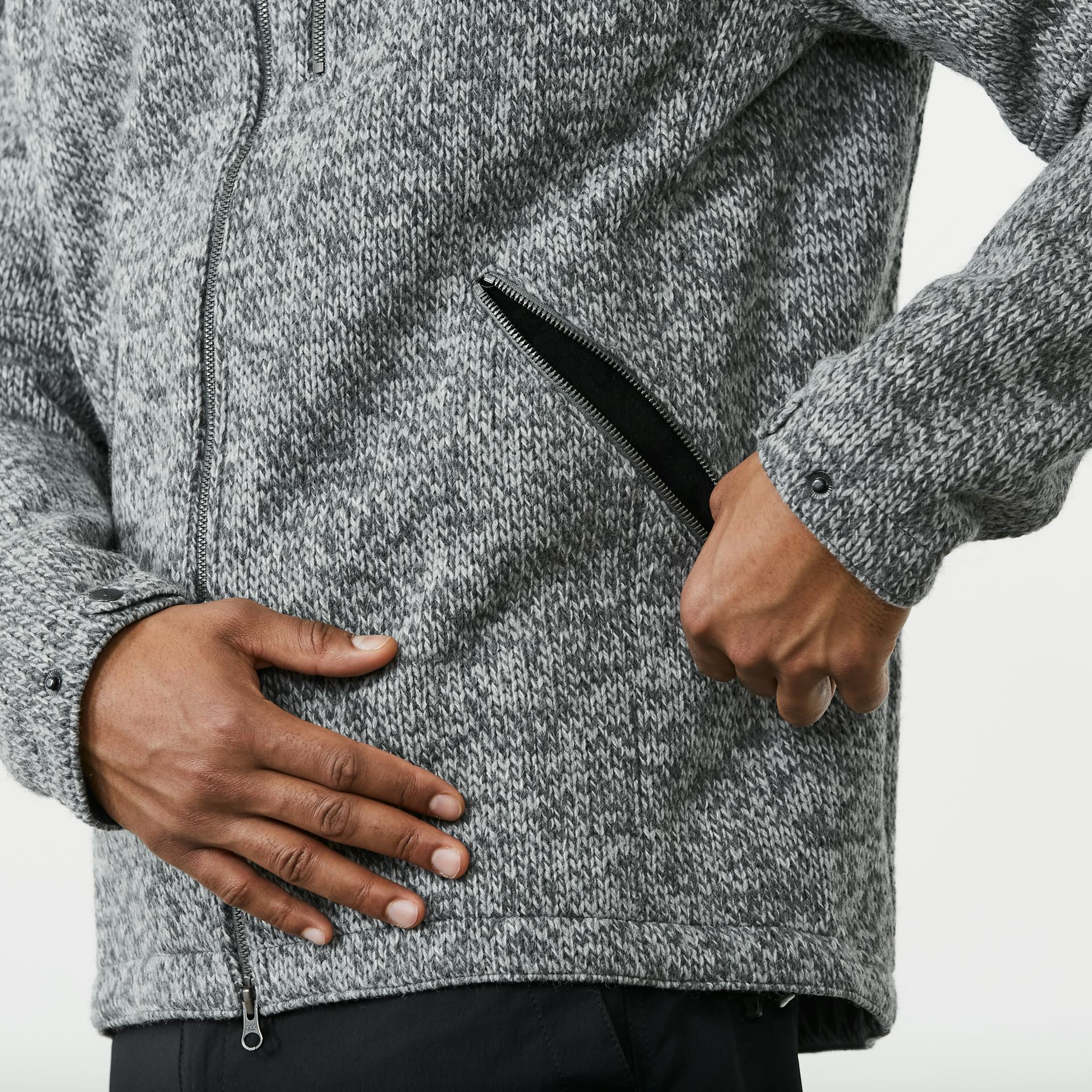 Vindur Fleece Lined wool jacket Light Grey