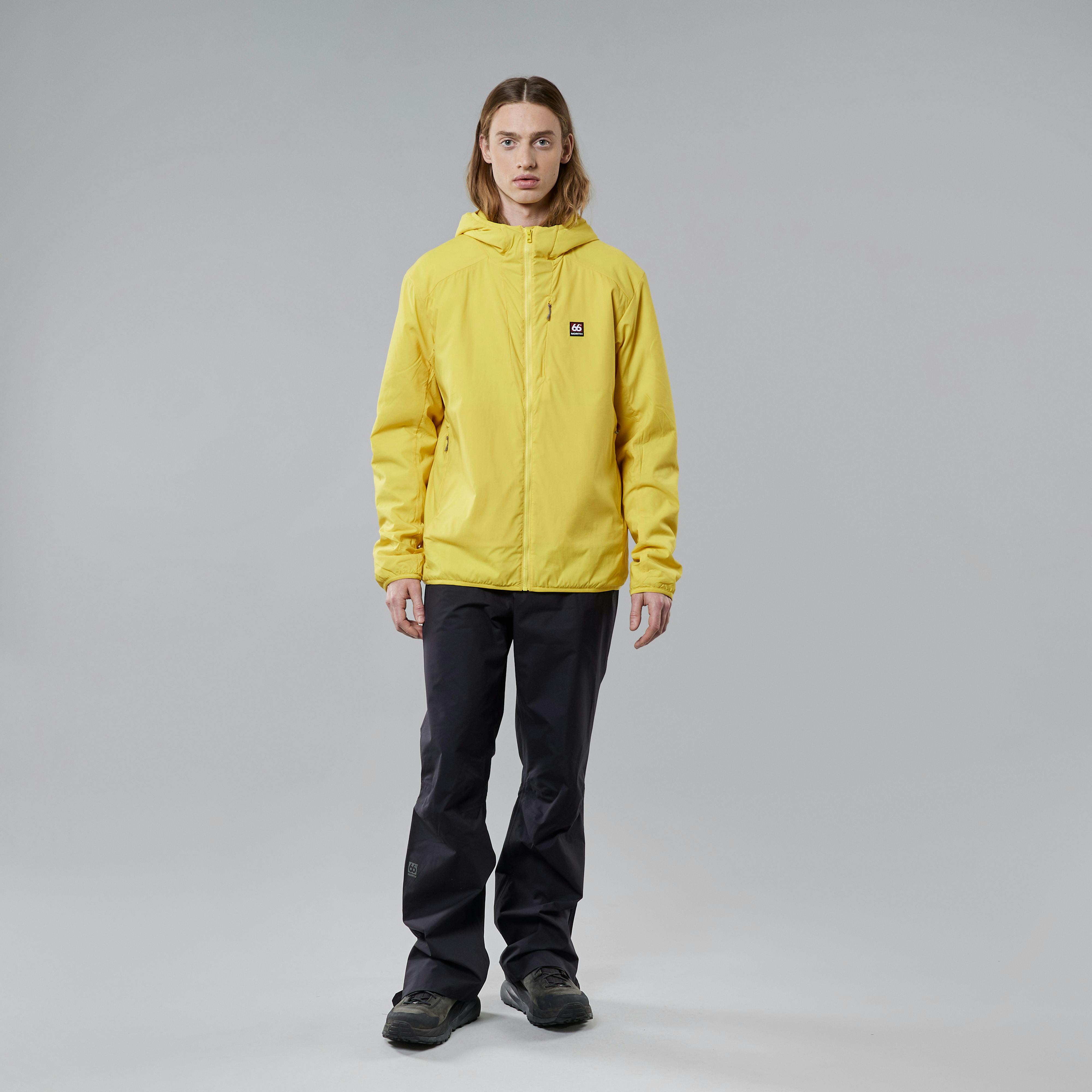 66 North Men's Hengill Jackets & Coats In Yellow