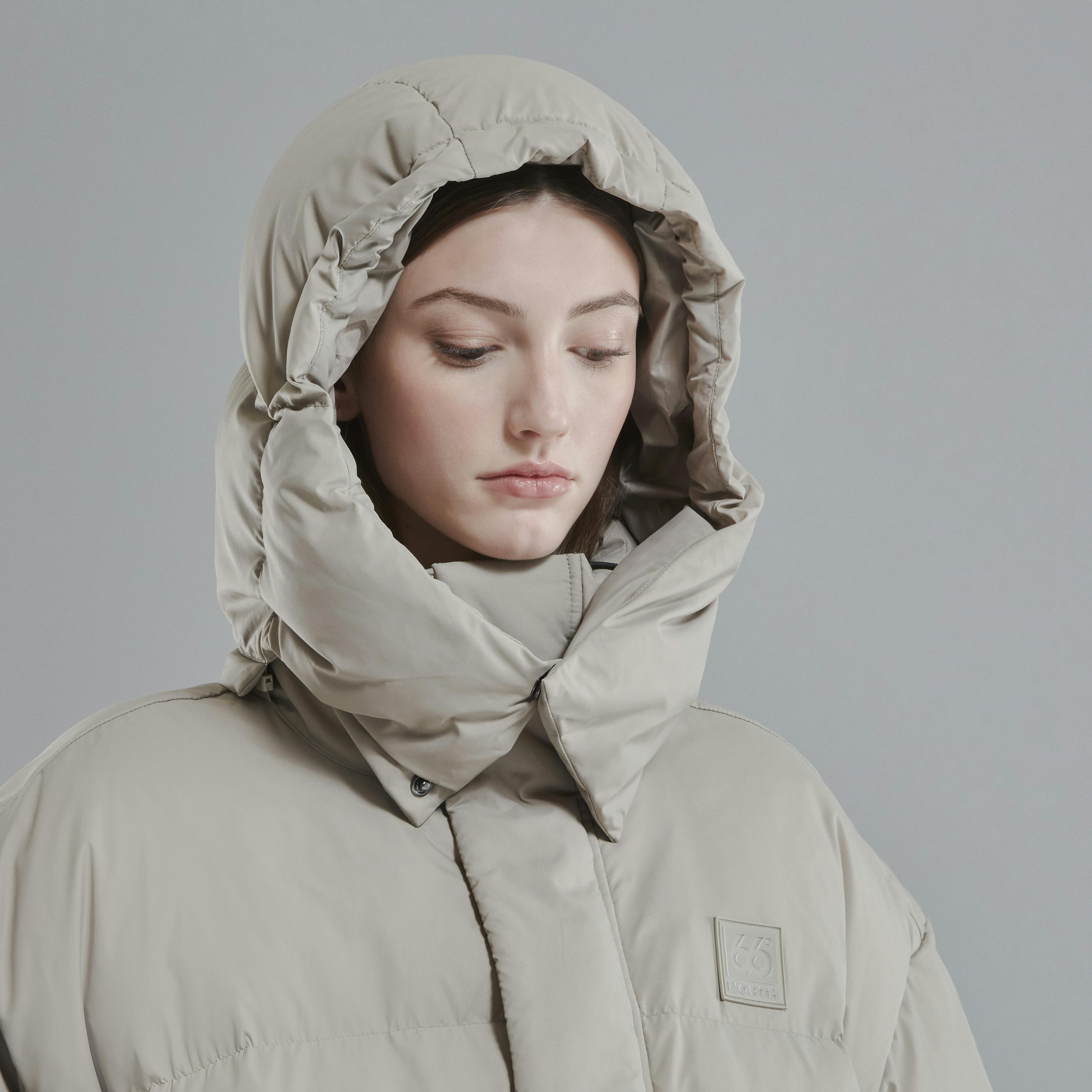 Women's Duvetica Polyamide Green Hooded Down Jacket Size 42