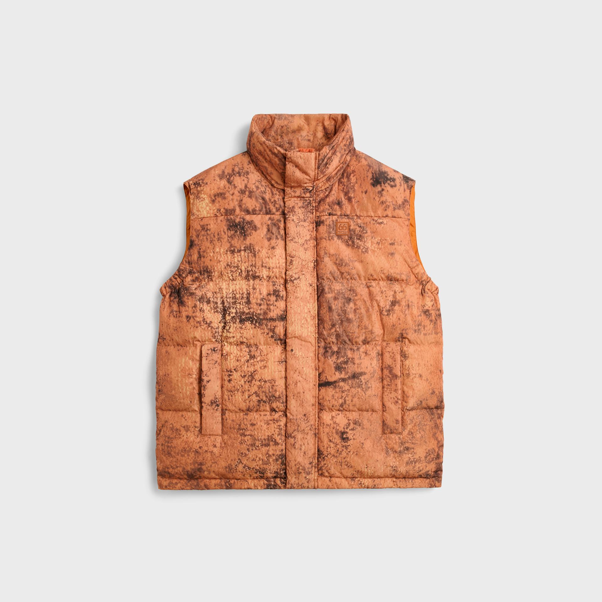 Dyngja Down Vest Fisherman Print
