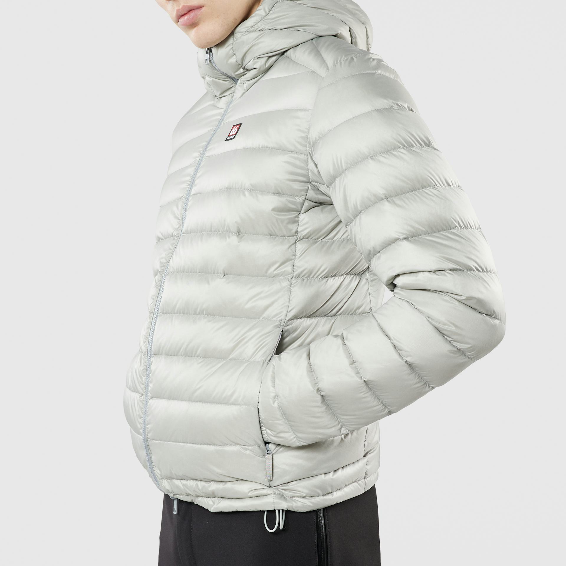 Men's Keilir Hooded Down Jacket Grey Sky