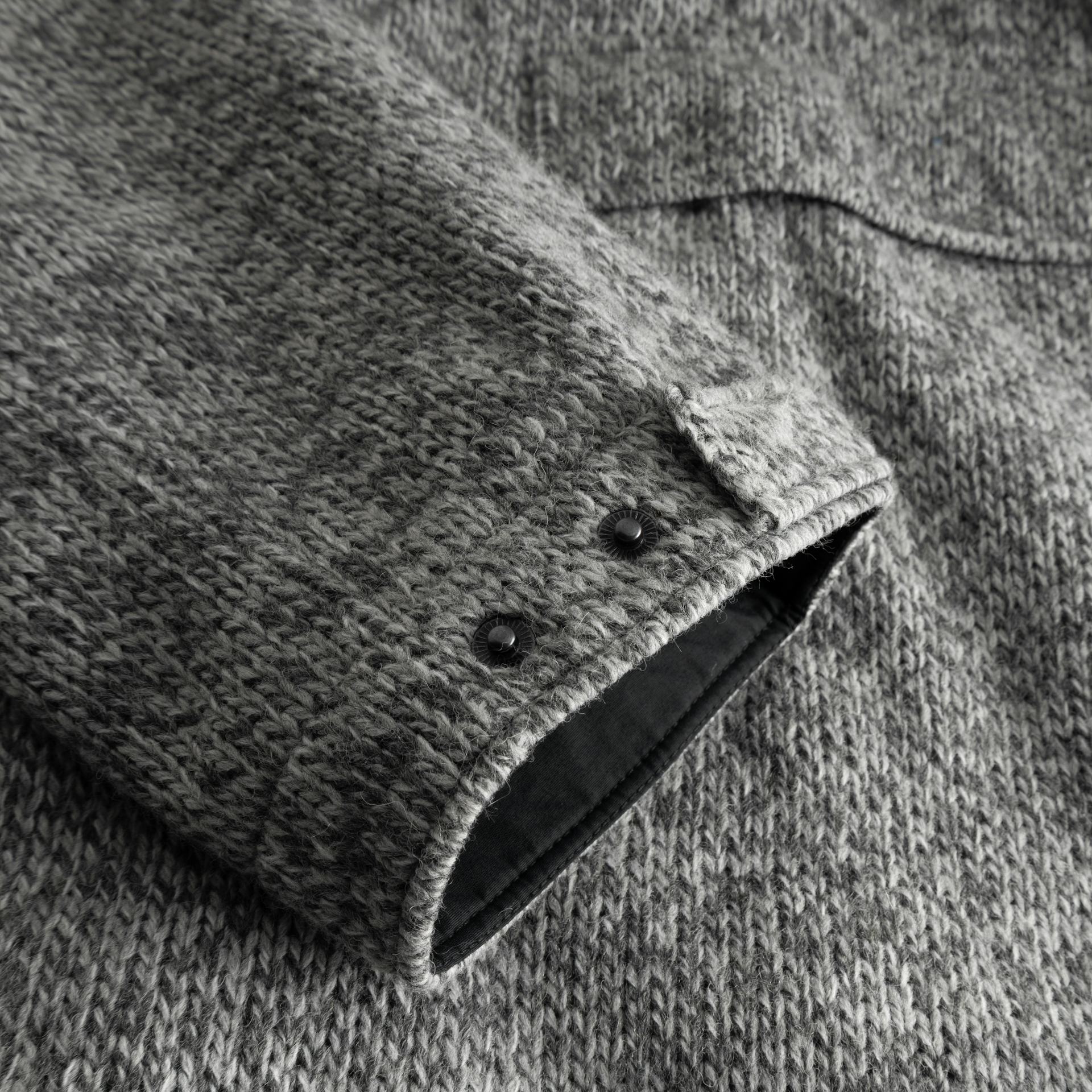 Vindur Fleece Lined Wool Coat Light Grey