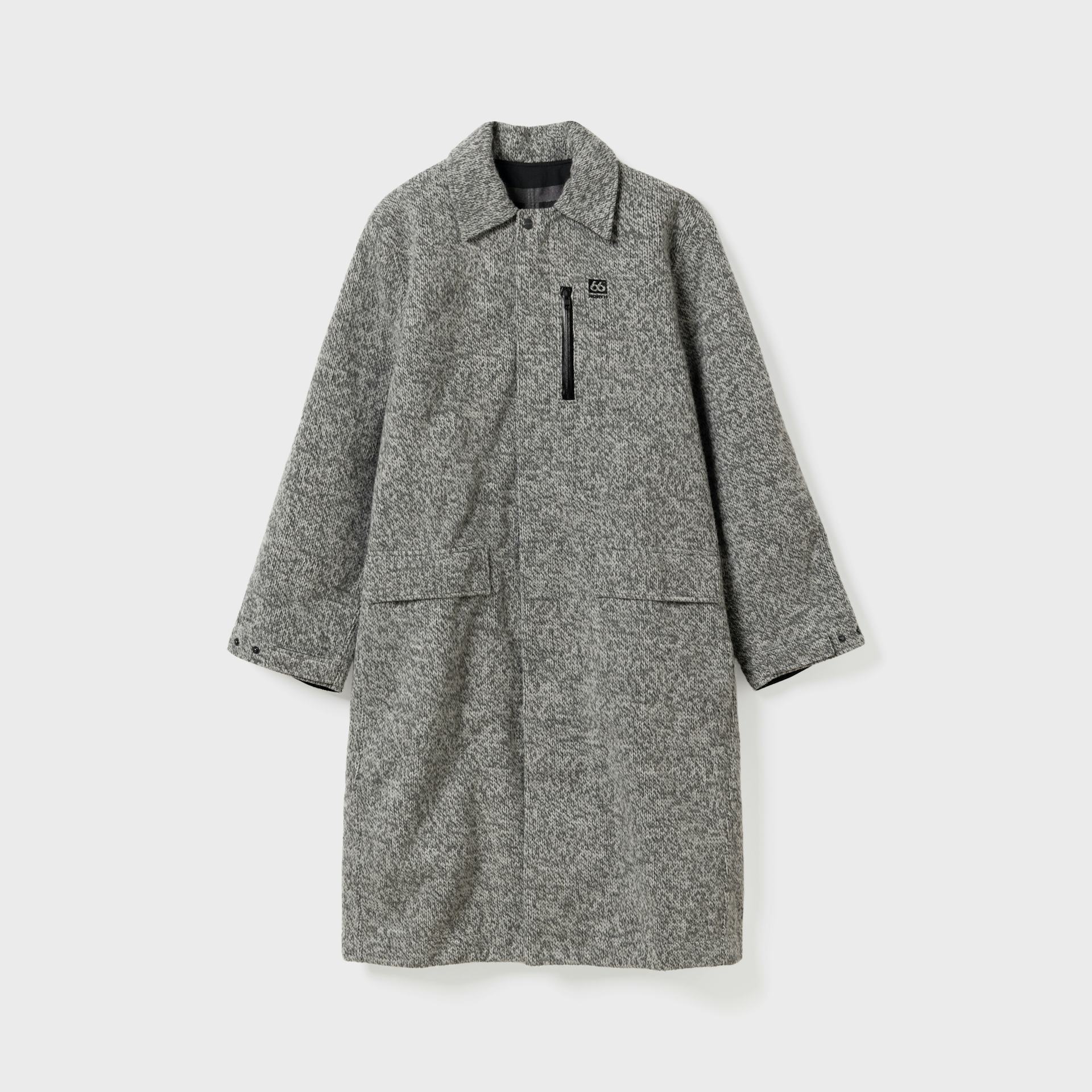 Vindur Fleece Lined Wool Coat Light Grey
